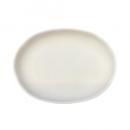 陶芸材料 素焼き 5号波ぶち楕円皿【約17.2cm×約12.8cm】(並)