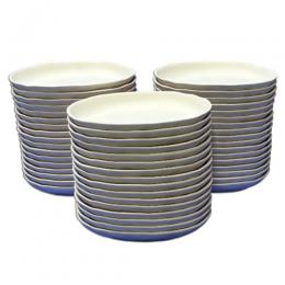 おまとめ割引 5号波ぶち楕円皿50枚組【約17.2cm×約12.8cm】(並)